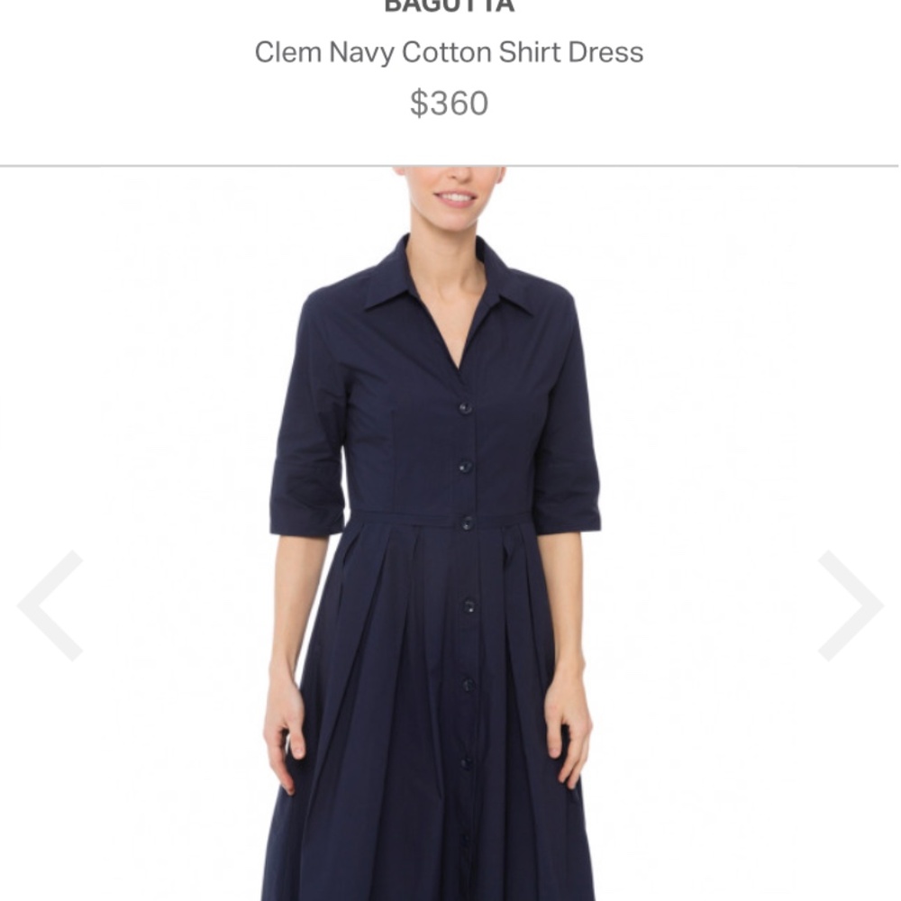 Bagutta navy cotton dress. Like new.